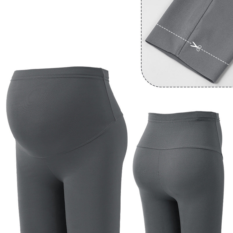 Pregnant Women's Pants Leggings Large Adjustable Barbie Pants High Elastic High Waist Outer Wear